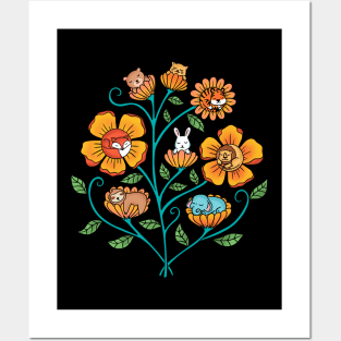 Flowers animals Posters and Art